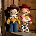 Jessy and Woody Toy Story Amigurumi Pattern step 3 - details and accessories