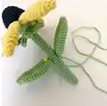 Bumble Blossom Black Eyed Susan Amigurumi Pattern step 2 - assembly progress