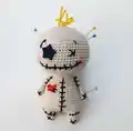 Voodoo Doll Amigurumi Pattern step 1 - construction progress