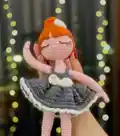 Ballerina Doll Amigurumi Pattern step 2 - assembly progress