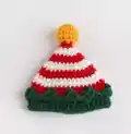 Christmas Hats for Mini Penguins Amigurumi Pattern step 3 - details and accessories