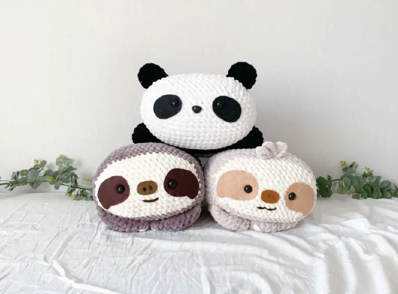 Complimentary Intermediate crochet pattern: Giant Sloth Amigurumi Pattern - Simple to follow guide