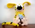 Marsupilami Amigurumi Pattern step 1 - construction progress