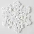 Twinkling Snowflakes Crochet Pattern step 1 - construction progress