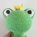 Frog Prince Amigurumi Pattern step 2 - assembly progress