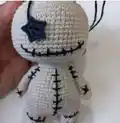 Voodoo Doll Amigurumi Pattern step 3 - details and accessories
