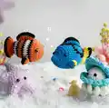 Nemo Clown Fish Amigurumi Pattern step 2 - assembly progress