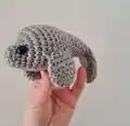 Manatee Friend Amigurumi Pattern step 3 - details and accessories
