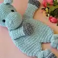 Hippo Snuggler Lovey Amigurumi Pattern step 3 - details and accessories