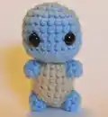 Squirtle Amigurumi Pattern step 1 - construction progress
