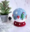 Snow Globe Crochet Pattern step 1 - construction progress