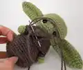 Baby Alien Amigurumi Pattern step 3 - details and accessories