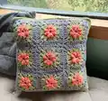 Flower Garden Throw Pillow Pattern step 1 - construction progress