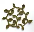 Leaf Garland Crochet Pattern step 2 - assembly progress