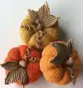 Autumn Pumpkin Crochet Pattern step 1 - construction progress