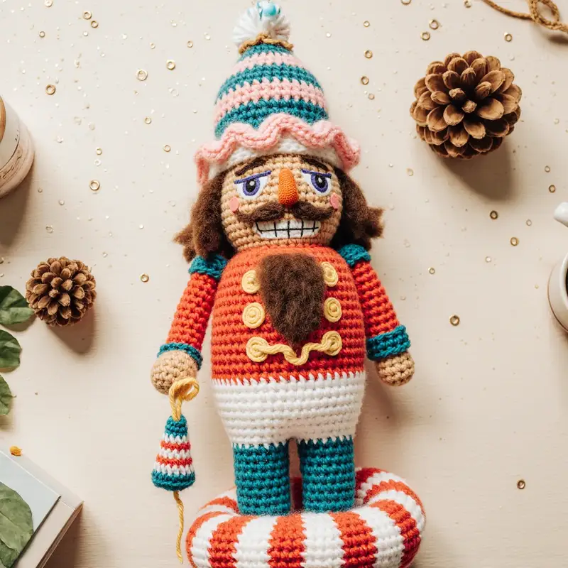Complimentary Intermediate crochet pattern: Nutcracker Amigurumi Pattern - Simple to follow guide