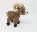 Bobby the Bighorn Sheep Amigurumi Pattern step 4 - final assembly and finishing