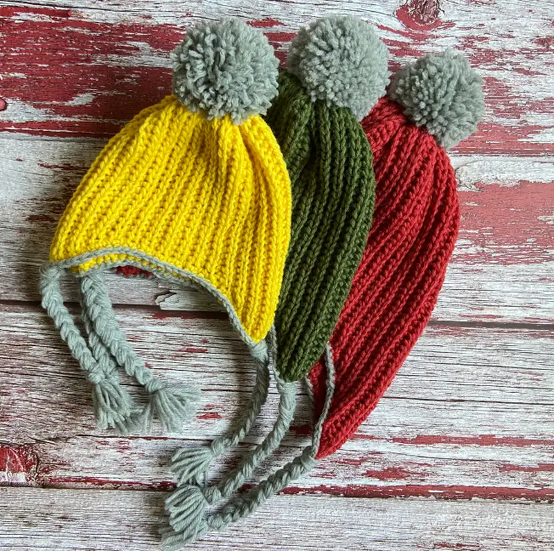 Complimentary Intermediate crochet pattern: Oak Grove Earflap Hat Pattern - Simple to follow guide