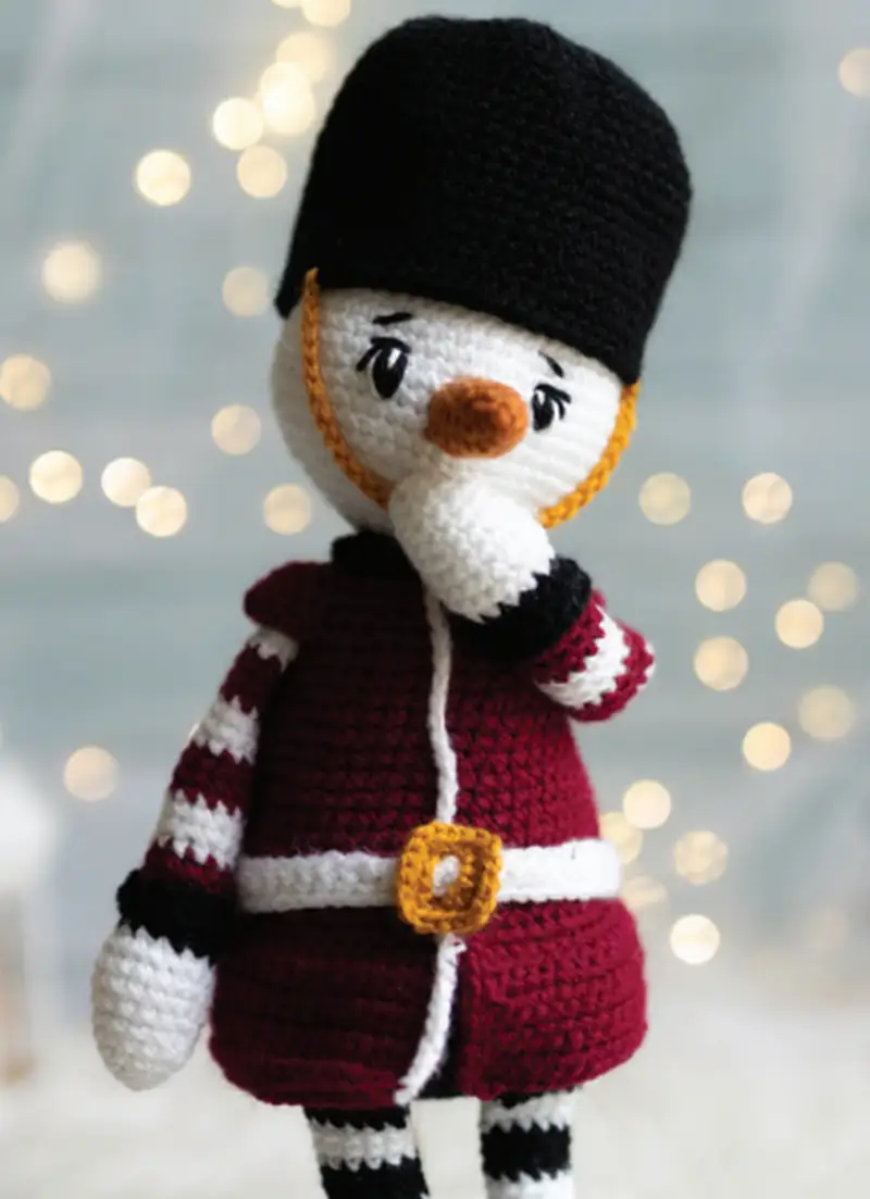 Complimentary Intermediate crochet pattern: Henry the Guard Amigurumi Pattern - Simple to follow guide
