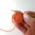 Pumpkin House Halloween Crochet Pattern step 2 - assembly progress
