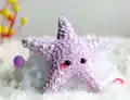 Peach the Starfish Amigurumi Pattern step 1 - construction progress