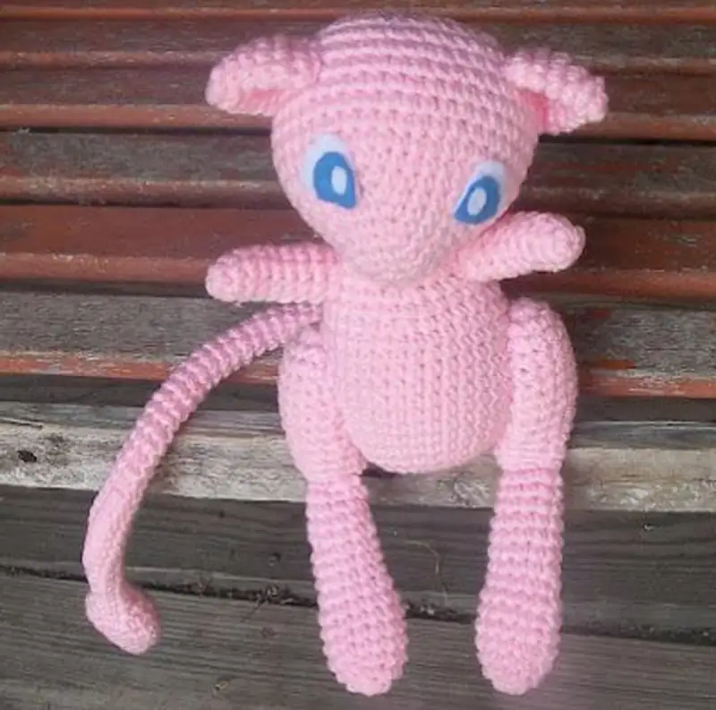 Complimentary Intermediate crochet pattern: Mew Plushie Amigurumi Pattern - Simple to follow guide