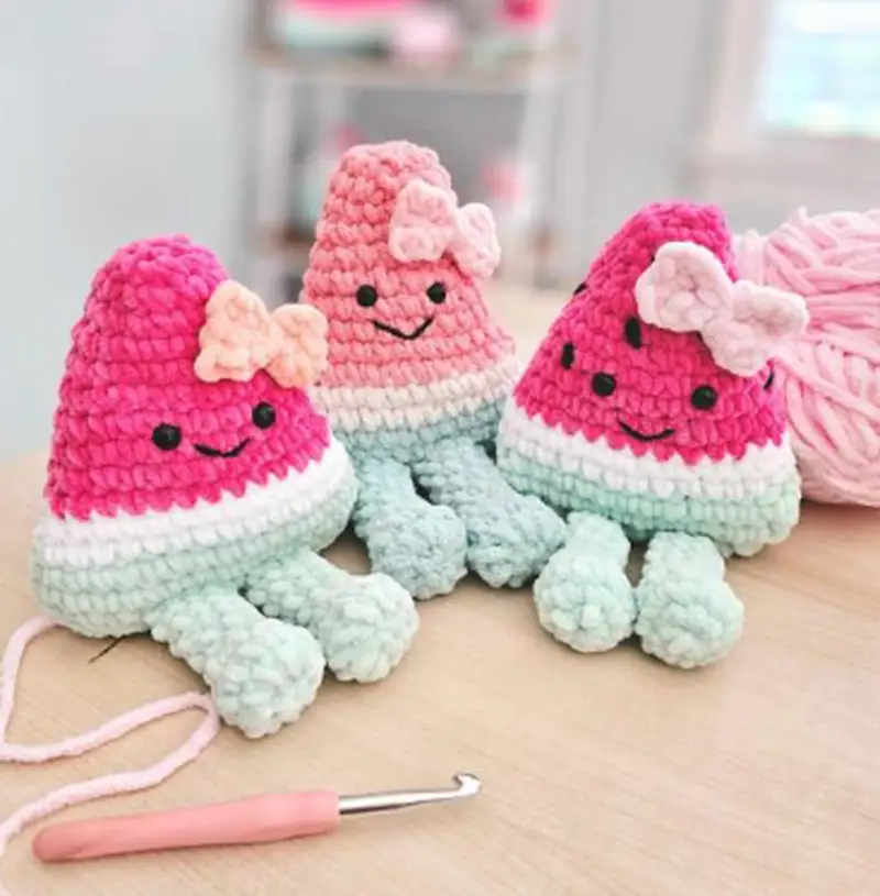 Complimentary Intermediate crochet pattern: Wendi the Watermelon Amigurumi Pattern - Simple to follow guide