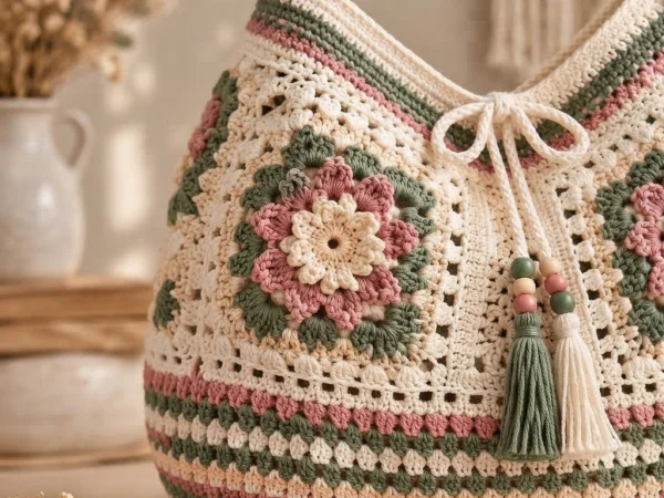 Floral Crochet Shoulder Bag Pattern