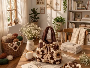 3D Floral Crochet Handbag Pattern