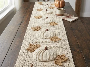 Crochet Pumpkin Table Runner Pattern