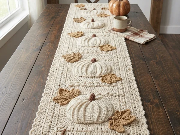 Crochet Pumpkin Table Runner Pattern