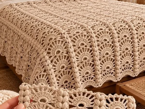 Vintage Lace Crochet Bedspread Pattern